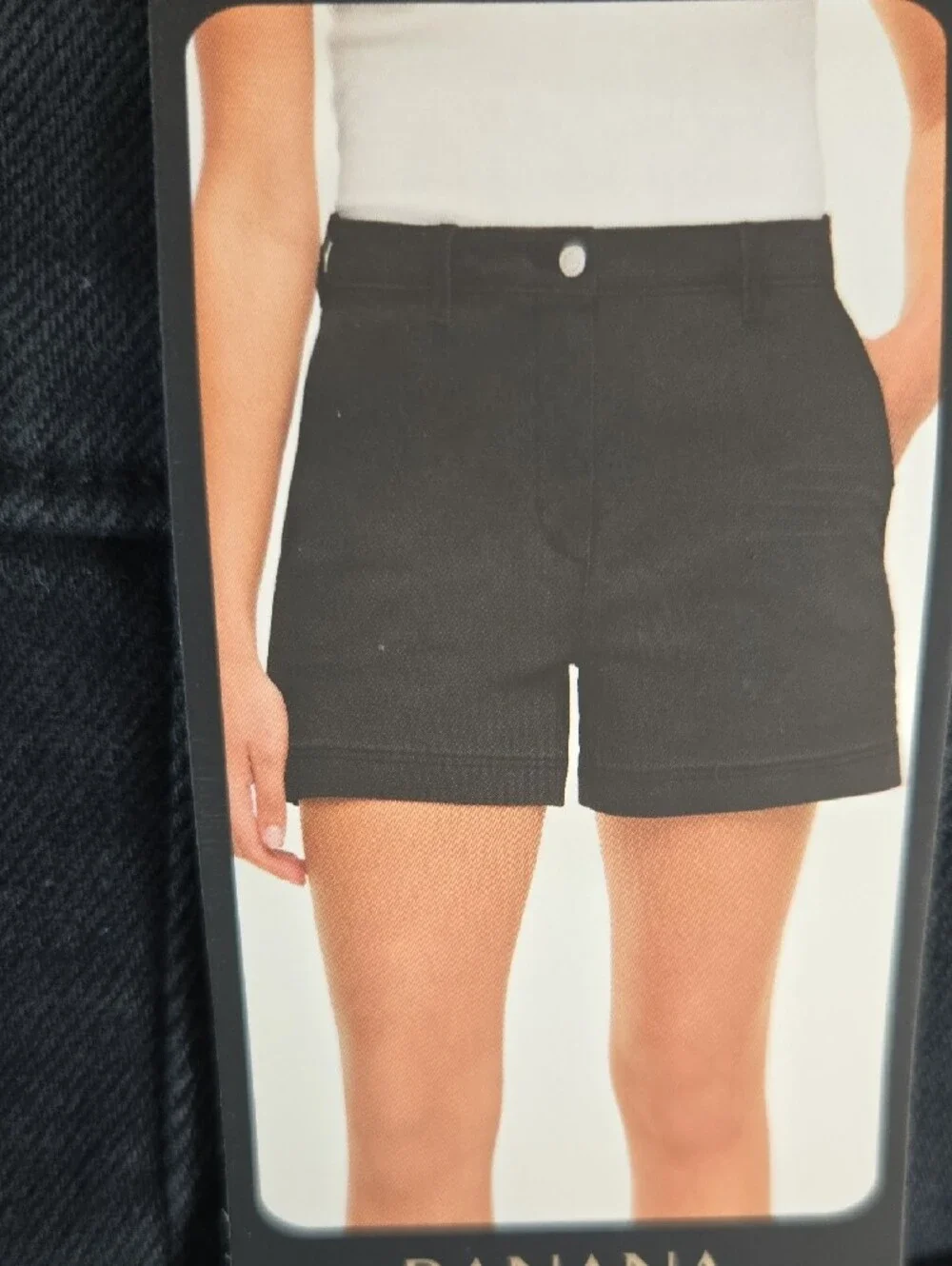 Banana Republic Men's Black Relaxed Jeans Shorts